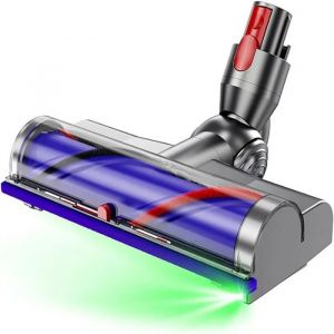 Brosse de Rechange Motoris&eacute;e LED pour Dyson V15, V11, V10, V8, V7 - Nettoyage Parquet, Carrelage, Moquette.