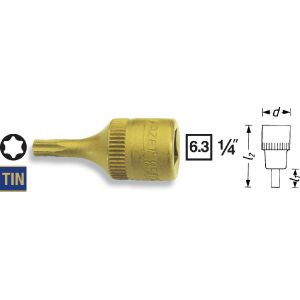 Image de Hazet 8502-T20 - Douille Torx 6.3 mm 1/4" T20