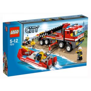 Lego 7213 - City : Le camion tout-terrain et le bateau des pompiers