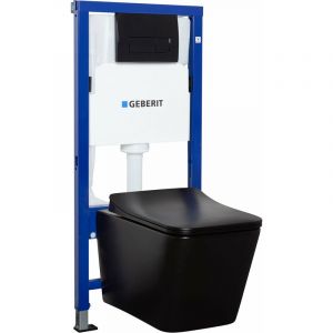 Geberit Pack wc suspendu complet tinos noir - Noir