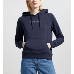 Tommy Jeans Hoody droit signature coton mélangé Bleu - Couleur Bleu - Taille S
