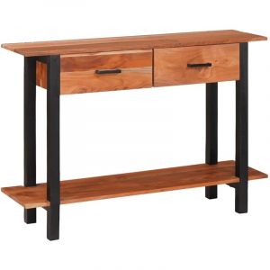 VidaXL Table console Marron 110 x 30 x 75 cm Bois d'acacia massif