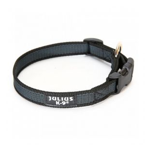 Julius K9 Collier avec boucle Color & Gray Noir, 25 mm / 39-65 cm