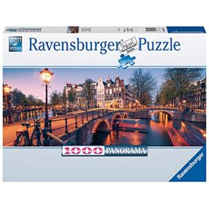 Ravensburger PUZZLE- Abend in Amsterdam 16752-Soirée à Amsterdam-1000 pièces, 16752, Multicolore