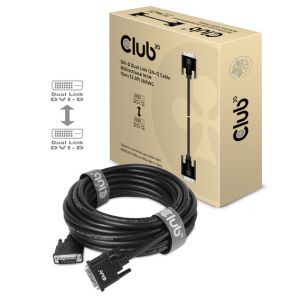 Club 3D C&acirc;ble DVI Dual Link (24+1) bidirectionnel 10 m