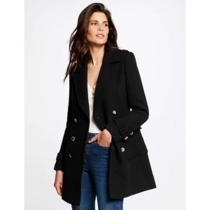 Morgan Manteau droit boutonné Noir - Couleur Noir - Taille M