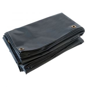 Bache Tunnel agricole 2x3 m Gris anthracite - Qualit&eacute; 5 ans TECPLAST 506TU - Bache PVC &eacute;tanche pour Tunnel de stockage