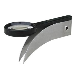 Maxicraft 75250 - Pince brucelle avec loupe long. 70mm
