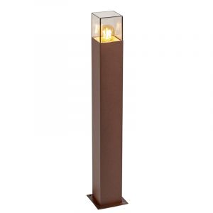Qazqa LED Lampe d'extérieur sur pied Smart brun rouille 70 cm avec Wifi A60 - Danemark Moderne Luminaire exterieur IP44