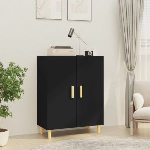 Image de VidaXL Buffet Noir 70x34x90 cm Bois d'ingénierie