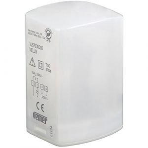 Vemer VJ57030000 Velux Interrupteur crépusculaire pour montage mural Gris clair