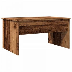 VidaXL Table basse vieux bois 80x50,5x41,5 cm bois d'ingénierie, table basse à dessus relevable, bout de canapé, table centrale, table d'appoint