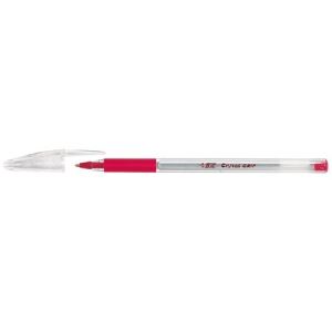 Image de Bic Stylo bille Cristal Grip rouge pointe moyenne