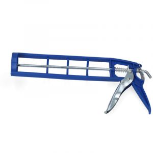 Pistolet en silicone froid Tube Bleu M&eacute;tal