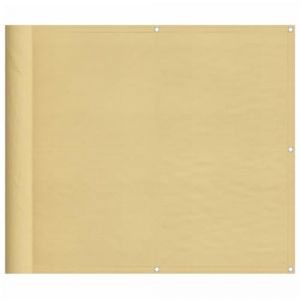 VidaXL Écran de Balcon Brise-vue de Jardin Écran de Protection Écran dIntimité Terrasse Extérieur Sable 90x400 cm 100% 4000029