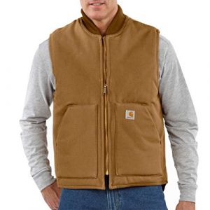 Image de Carhartt Gilet v01 insulated rib collar homme marron