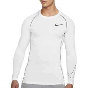 Image de Nike Maillot manches longues pro dri fit blanc l