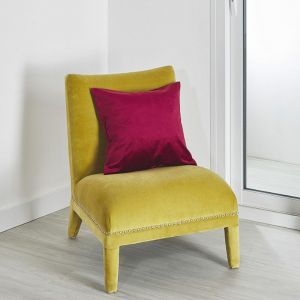 Image de Homemaison Coussin d'Ameublement Uni Bordeaux 045X045 cm VELOURS