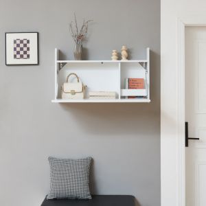 Bureau mural rabattable Rautalampi 48 x 83 x 48 cm blanc [en.casa]