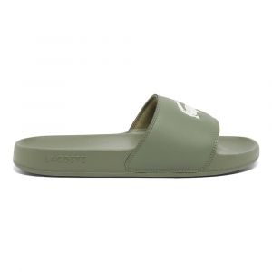Lacoste Serve Slide Baskets Hommes-kaki, blanc