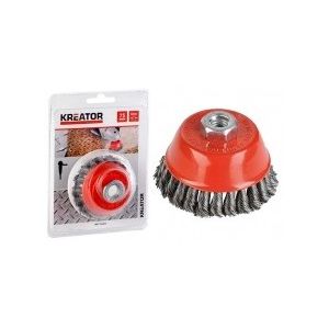 Image de Kreator KRT150203 - Brosse rotative fils en acier torsadés Diamètre brosse 75 mm Axe M14