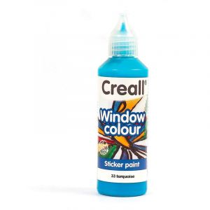 Peinture repositionnable pour vitres Creall Gl 80 ml bleu turquoise Creall