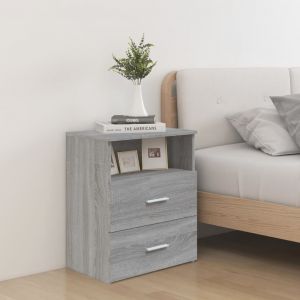 VidaXL Table de chevet Sonoma gris 50x32x60 cm