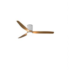 Ventilateur de plafond 40W silencieux - WIND CALM - Bois et blanc