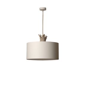 Suspension en bois recycl&eacute; blanc