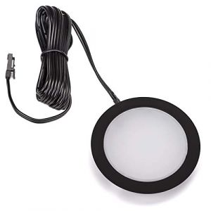 Sotech 1 x Spot encastré LED Giulia pour meuble Ultraslim / 12V / 3W / Blanc neutre - 4000K / 65 x 12 mm / Boîtier noir