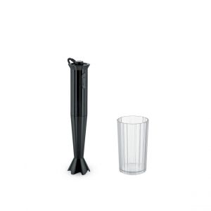 Alessi Mixeur à Main avec Base Plissé Noir