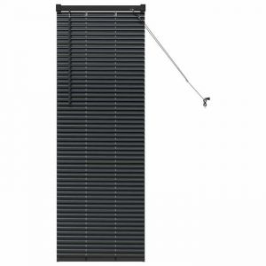 VidaXL Store De Fen&ecirc;tre Avec Des Rideaux Noir Aluminium