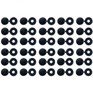 Oc-Pro Capuchons Cache Rivets Noirs Pour Plaques D'IMMATRICULATION