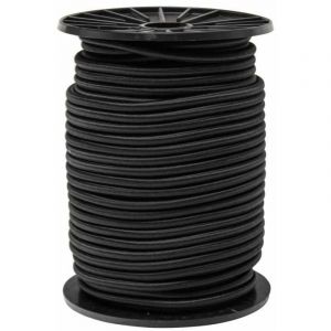 Werkapro Tendeur élastique noir 6mm x 50 mètres sur bobine