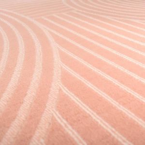 Tapis salon tissé motif géométrique doux et soyeux, rose 200x290
