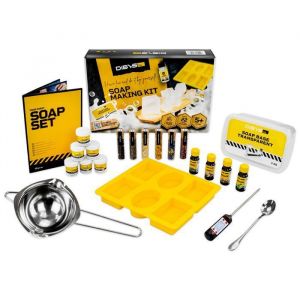 Dibys Kit de fabrication de savon pour enfants et adultes avec base de savon transparent huiles parfumées colorants et herbes idée c
