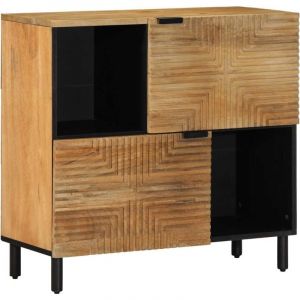 VidaXL Buffet marron 80x33x75 cm bois massif de manguier