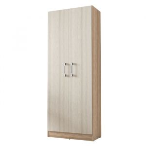 Armoire 2 Portes Ch&ecirc;ne et Erable Multifonctions L 61 H 160.6 P 31.8 cm