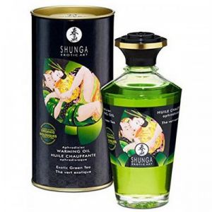 Image de Shunga Erotic Art Huile Chauffante Aphrodisiaque Bio au Thé Vert Shunga