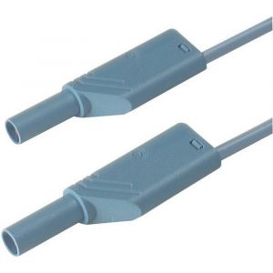 SKS Hirschmann Cordon de mesure de s&eacute;curit&eacute; 934195102 [ Banane m&acirc;le 4 mm - Banane m&acirc;le 4 mm] bleu 1 m 1 pc(s)