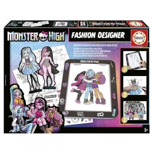 Educa Tableau Design Monster High, Atelier de stylisme Monster High Fashion Designer et fais défi ler tes looks avec des fi gurines Barbie sur le podium du défi lé de mode. A partir de 5 ans (19826)