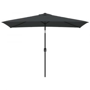 Parasol avec mât en métal 300 x 200 cm anthracite 02_0008132