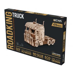 Graine Créative EWA Eco-Wood-Art, Truck Road King, Naturel