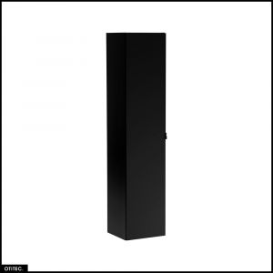 Colonne de salle de bain - 35 x 160 cm - 1 porte - 2 tiroirs - BOLD BLACK