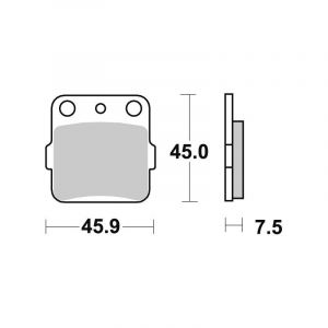 Sbs Plaquettes de freins 592CS Sinter Métal Fritté avant/arrière (selon modèle)