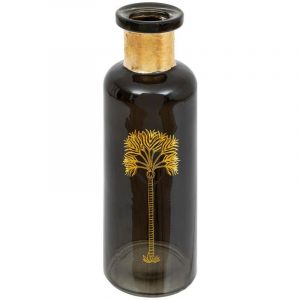Atmosphera Vase Tropical boudoir H22cm vert fonc&eacute; cr&eacute;ateur d'int&eacute;rieur