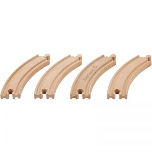 EverEarth Rails courbes pour Circuit Petits Trains en Bois