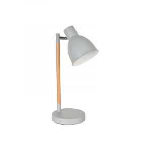 Corep Lampe bois & m&eacute;tal H. 38 cm MILA BOIS gris