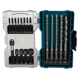 Makita Coffret d'embouts et forets E-07026 SDS-PLUS (18 pi&egrave;ces)