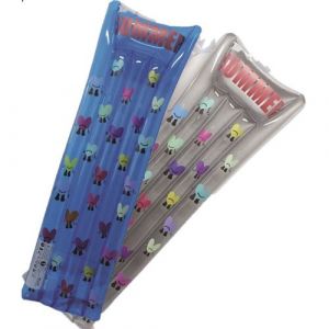 Bigbuy Matelas Gonflable Coeurs 170 cm Bleu et Gris